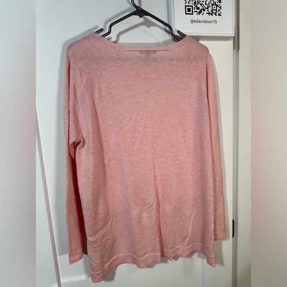 Eileen fisher lightweight pink high low sweater super soft lyocell cotton silk - Picture 8 of 9